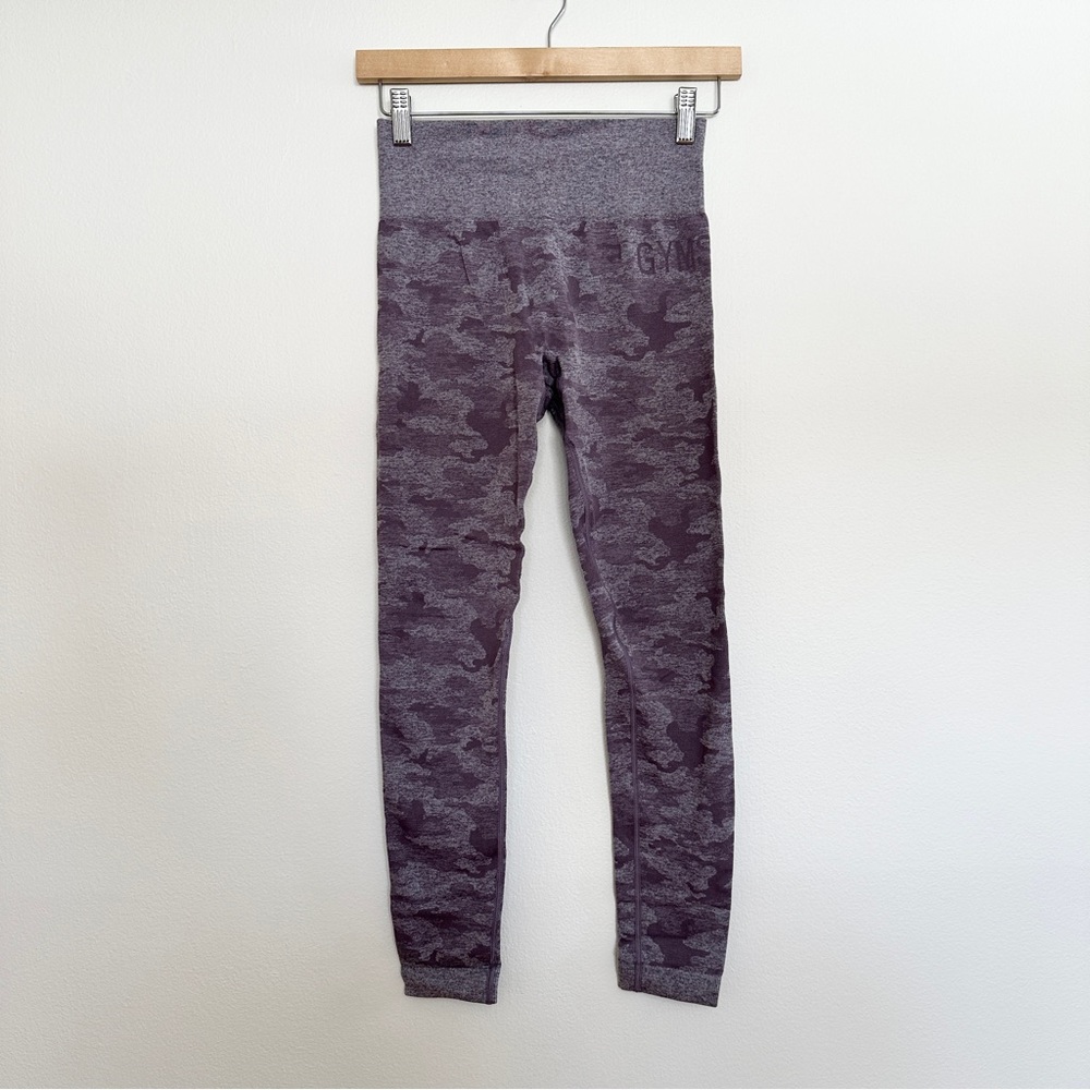 Gymshark Camo Seamless Leggings Purple Size Small - Picture 2 of 7